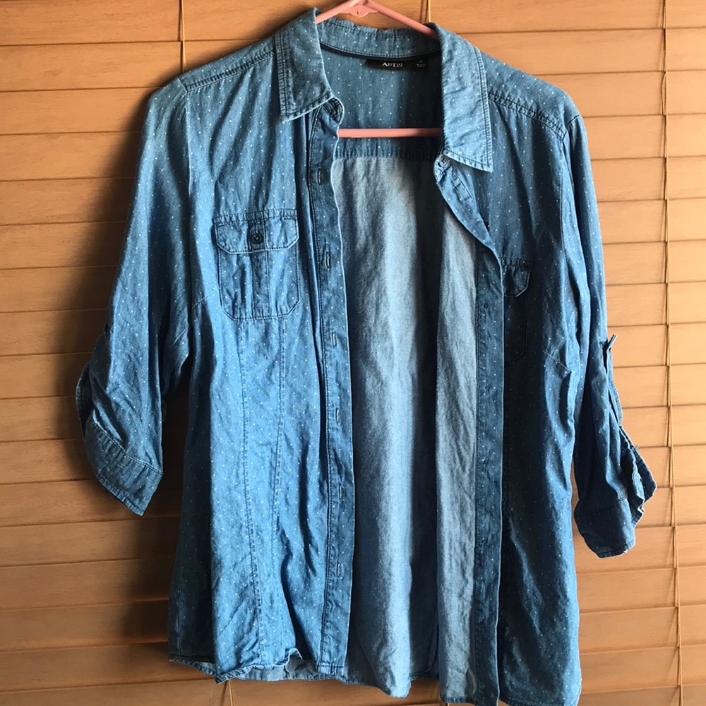 denim button up shirt